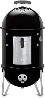 Weber Smokey Mountain Cooker 14-Inch Charcoal Smoker – Outdoor BBQ Smoker with Dual Cooking Grates, Porcelain‑Enameled Kettle & Temperature Control Dampers