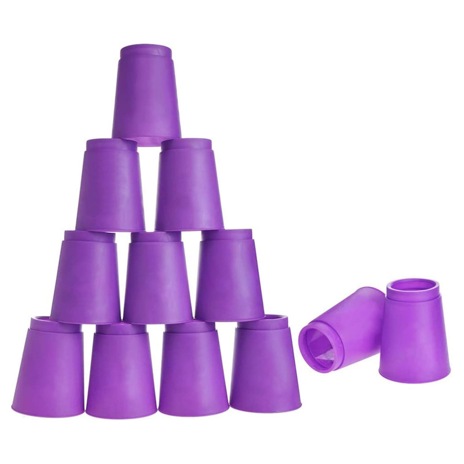 SEISSOQuick Stacks Cups,12PCS Stacking Cup Set,Classic Stack Training Game for Classroom,Great Gift Idea for Boys Girls (Purple)