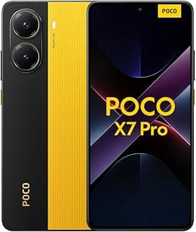 Xiaomi POCO X7 Pro smartphone, 12+512GB, yellow, 50MP main camera with OIS, 6000mAh (typ) battery with 90W HyperCharge, IP68, AI features (no charger included), 2 year Warranty