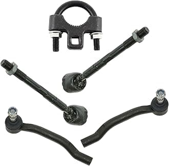 TRQ Front Inner and Outer Tie Rod Set 4 Piece Compatible with 2001-2006 Acura MDX 03-08 Honda Pilot