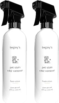 Best Natural Pet Stain and Odor Remover - 24 Ounce - Environmentally Responsible Plant-Based Formula, Cleans Tile, Wood, Carpet, and Upholstery - 2 Pack