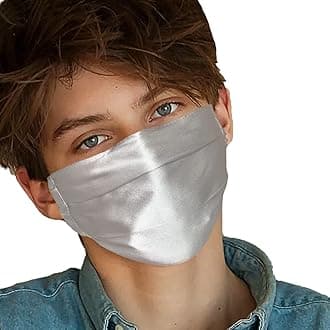 100% Mulberry Silk Face Mask Covering Men & Women Reusable with Ear loops Nose Wire Filter