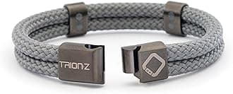 Zen Loop Duo Magnetic Field Therapy Wristband for Women & Men Featuring Patented ANSPO Technology (Charcoal, Medium)