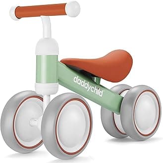 Baby Balance Bike for 12-24 Month Toddler, Toys for 1 Year Old Kids, No Pedal Infant 4 Wheels Baby Walker, Ride On Toys for Boys & Girls, Best First Birthday Gifts Children (Green)