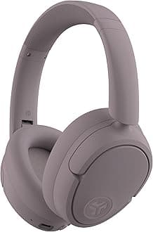 JBuds LUX ANC Noise Cancelling Headphones Over Ear Bluetooth Wireless with Microphone and Active Noise Cancellation, 70+ Hours Playtime, Foldable Bluetooth Headphones, Immersive Audio, Mauve