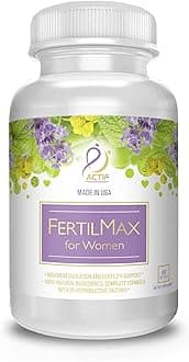 ACTIF Organic FertilMax - #1 Fertility Supplement and Ovulation Support - Non-GMO, Made in USA, 60 Count