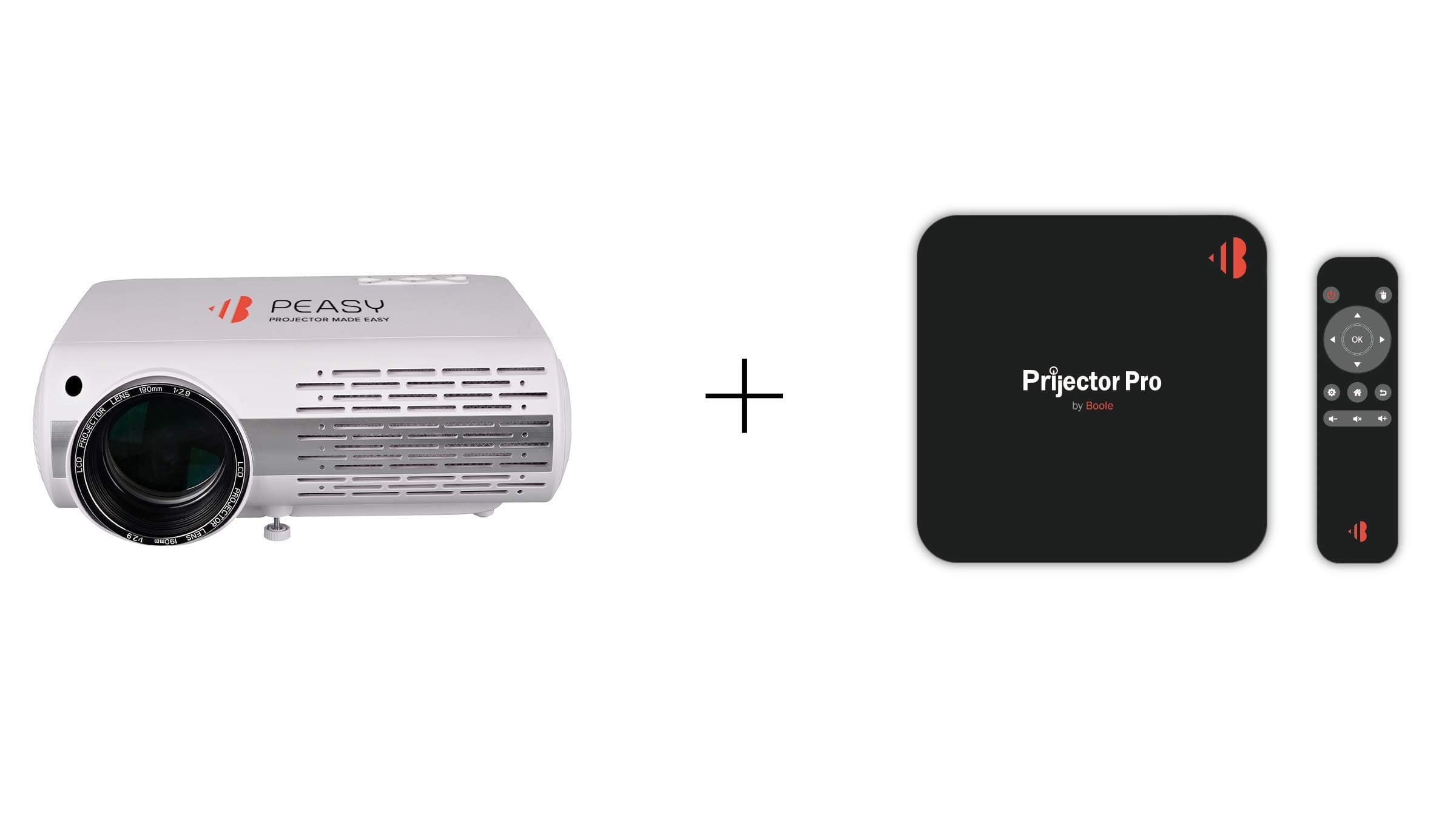 Peasy + Prijector Pro - The Smart Wireless Presentation Solution | Smart Combo, Portable Business Projector, New Display Technology with IPS LCD