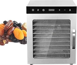 1000W Commercial Freeze Dryer, 10/12 Layers Food Dehydrator, Timing: 0-24 H, Temperature: 86℉~194℉, Electric Drying Fruits Machine for Vegetables, Meat, Seafood,12Layer