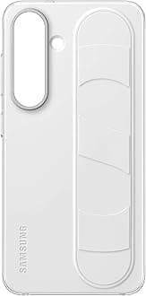 Samsung Galaxy S25+ Standing Grip Phone Case, Protective Cover, Soft Touch, Kickstand, Durable Design, US Version, EF-GS936CWEGUS, White