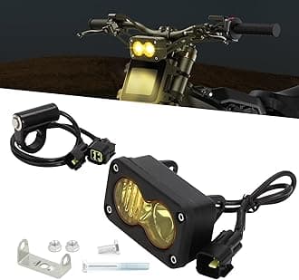 AUTOVIC Headlight Kit for Talaria Sting R MX4 Control Switch Plug and Play Motocycle Bulbs Headlamp High Brightness Yellow Light with Bracket Motorcycle Headlight Front Headlamp LED Light