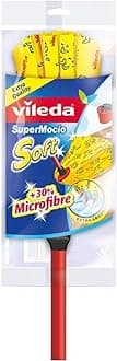 viledaSupermocio Soft Floor Mop with Stick, Easy-click, Microfiber, Ergonomic, Machine washable