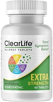 MediNatura ClearLife Outdoor & Indoor Allergy Support - Extra Strength - Long-Lasting - Daily-Use - Non-Drowsy - Travel-Friendly - 60 Count