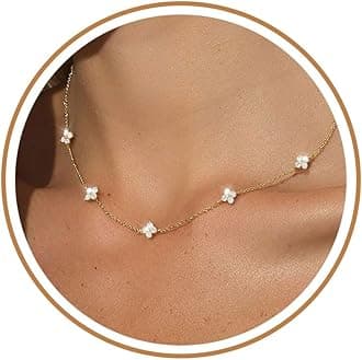 FUNEIA Dainty Silver Gold Necklaces for Women Trendy Non Tarnish 14K Gold Plated Cubic Zirconia Necklace Layered Cute Butterfly Heart Station Choker Necklace Stack for Wedding Prom Brides Jewelry