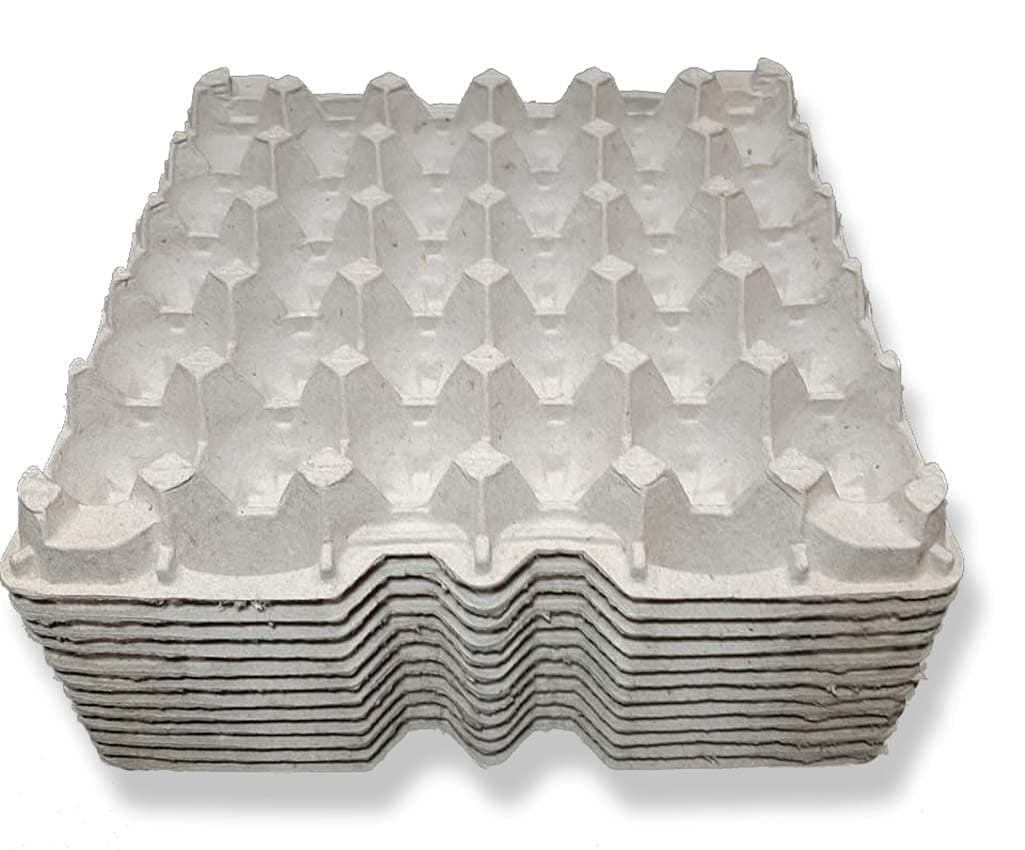 DSOM Paper Rectangular Egg Tray Pack 25 Pice Without Eggs, Grey