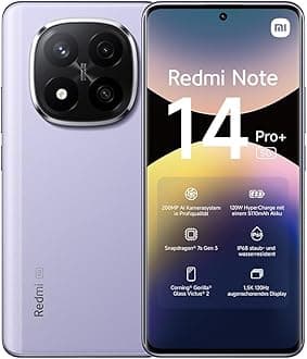 Redmi Note 14 Pro+ 5G smartphone, 12+512GB, purple, 200MP pro-grade AI camera, IP68, 120W HyperCharge, AI features (no charger included), 2 year Warranty