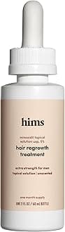 Topical Minoxidil Solution, 5% - Extra Strength Hair Growth Treatment for Men - Clinically Proven to Reduce Hair Loss in 3-6 Months - Unscented