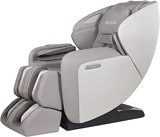 ROTAI Massage Chair Full Body, Neck Shoulder Back Massage Recliner with Foot Rollers, Zero Gravity Home Theater Chair, Heating Therapy, Airbag Massage, Bluetooth Speaker, Grey