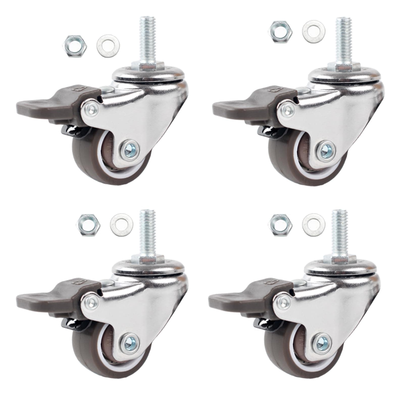M6 Stem Casters 1 Inch