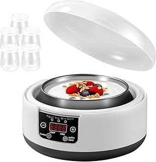 36 Hour Yogurt Maker,1.2L Automatic Digital Yoghurt Maker Machine,Lcd Display with Constant Temperature,Multi-Function Probiotic Yogurt Maker with Temperature Control (white)