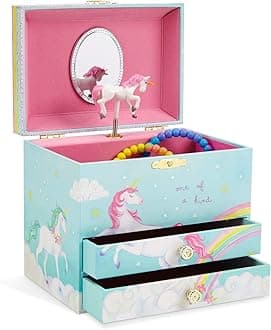Unicorn Musical Jewelry Box w/ 2 Drawers
