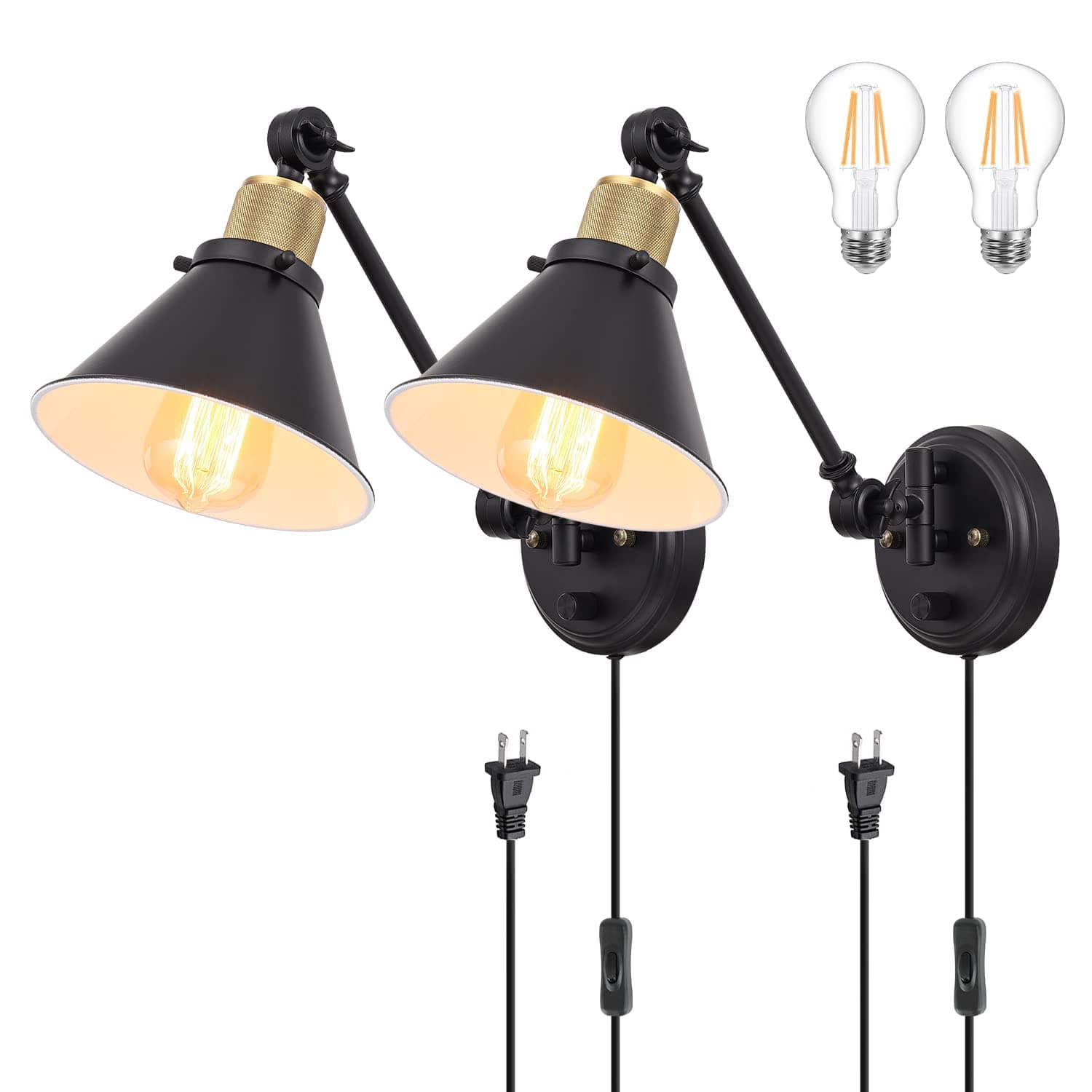 Dimmable Swing Arm Wall Sconces