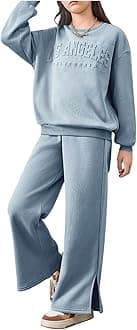 SOLY HUX Cute Clothes for Girls Sweatsuit Sets Crewneck Casual Sweatpants 2 Piece Outfits Sweatshirt and Pants