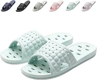 COZYAREAShower Shoes Quick Dry Non-Slip Bathroom Slippers for Men Women Dorm Home Slides