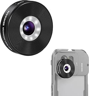18mm HD 100° Wide Angle Lens for 17mm Thread Lens Backplane, 0.5X Magnification Compatible with SmallRig NEEWER iPhone Samsung Phone Cage with 17mm Lens Adapter, Compatible with Sandmarc, LS-32