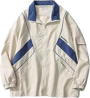 Wyeysyt Women Windbreaker Jacket Y2k Varsity Jackets Oversized Vintage 90s Jacket