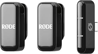 RØDE Wireless Micro - Compact Wireless Microphone, Two Mics with Charge Case for Smartphone Content Creation - USB-C, Black
