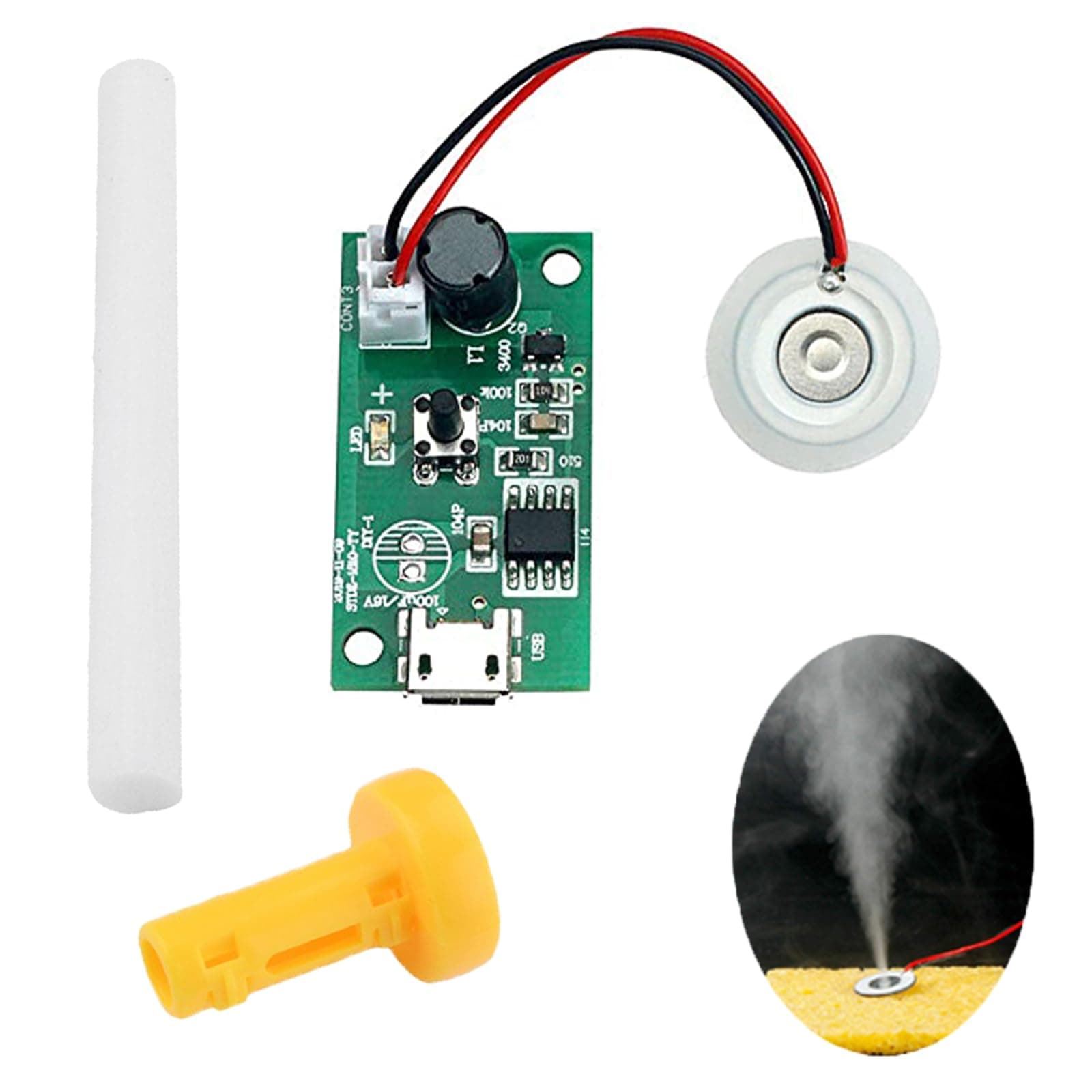 Atomization Disc, 5V Module USB Humidifier Atomization Plate Circuit Board Atomization Module with Timing Switch for Home for Family