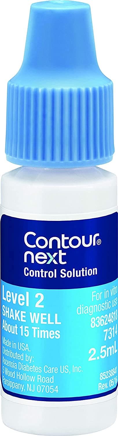 CONTOUR NEXT Control Solution Level 2 (2.5mL Bottle) Control Solution for Blood Glucose Monitoring, Easy Drop Application for Accuracy Checks, Supports Reliable Blood Sugar Testing