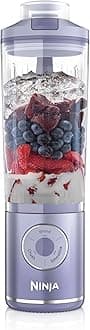 Ninja Blast Max Portable Blender, 570ml, Rechargeable Battery, Blending Cup & Leak-proof Lid, 3x Blend Functions, Makes Smoothies, Protein Shakes, Blends Ice & Frozen Fruit, Lavender BC251EULD