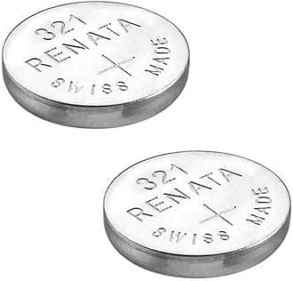 2 x Renata Wrist Watch battery - Swiss Made - Batteries Cells Silver Oxide 0% Mercury Free Button Cell 1.55v Renata Long Life Batteries (321 (SR616SW))