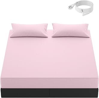 Grounding Sheets King Size, 10% Pure Silver Fiber + 90% Organic Cotton, Grounded Sheet Earth Connected Bedding Fitted Earth Sheets with Grounding Cord (Pink, King)