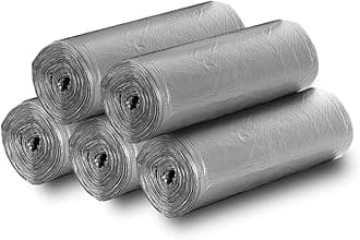 100 Counts 4 Gallon Small Garbage Bags(Silver)