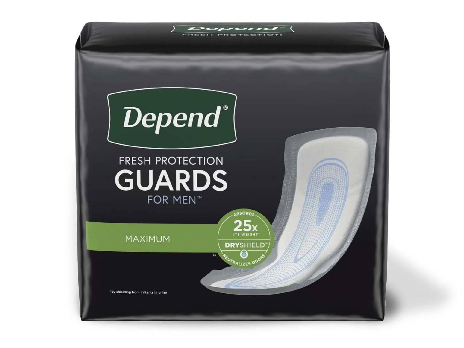 Incontinence Guards for Men, Maximum Absorbency, 52 Count (Packaging May Vary) (2 Pack(52 Count))