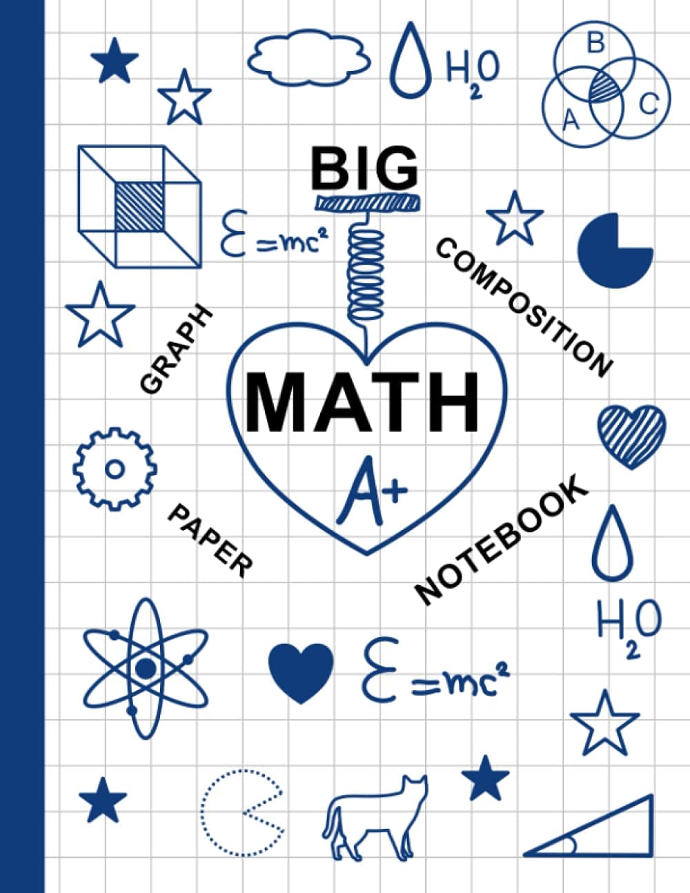 Big Math Notebook Graph Paper Composition: Math Squared Notebook Graph Paper Notebook for Kids Paperback – Large Print, 31 Mar. 2019