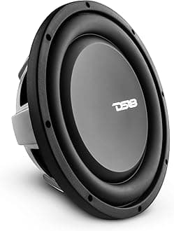 DS18 PSW10.2D 10" Shallow Mount Subwoofer 1000 Watts Max Power 500 Watts RMS Dual Voice Coil 2+2 OHMS Water Resistant - Best Sub for Tight Spaces in Car & Trucks - 1 Speaker