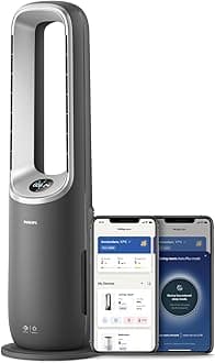 Air Performer 3-in-1: Purifier, Heater & Cooling Fan – Cleans 70m², Removes 99.97% of Allergens and Pollutants. HEPA Filter, Smart Sensors, Alexa, App. Quiet & Energy Efficient (AMF870/35)