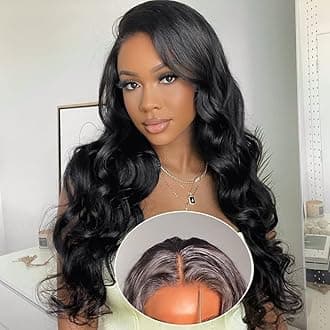 Glueless Wigs Human Hair Pre Plucked Wear and Go Glueless Wig Upgraded No Glue Pre Cut HD 4x4 Lace Closure Wigs for Black Women Body Wave Lace Front Wigs for Beginners 18 Inch