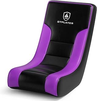 GTPLAYER Floor Rocking Gaming Chair – Floor Rolling Game Chairs with Angle Limiter, Gamer Rocker Floor Seat, Compact & Lightweight, Purple