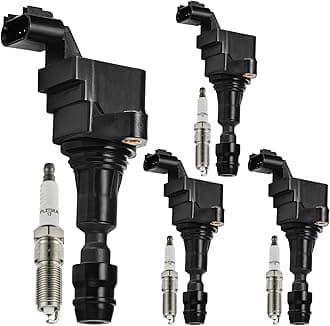 Set of 4 UF491 Ignition Coil Pack and XP5263 Spark Plugs Compatible with Chevy Cobalt HHR Malibu Captiva Compatible with Buick LaCrosse Regal 2.0L 2.4L L4 Replaces D522C 12578224