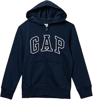 GAP Boys' Logo Hoodie Hooded Full Zip Sweatshirt