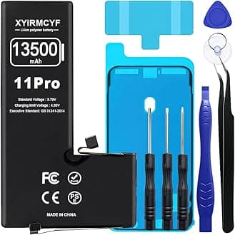 13500mAh Super Capacity Battery Compatible with iPhone 11 Pro, 0 Cycle Li-Polymer Replacement Battery for iPhone 11 Pro, with Professional Repair Tool Kit