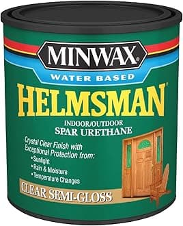 Minwax Water Based Helmsman Spar Urethane, Quart, Semi-Gloss