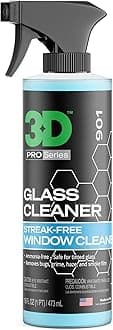 3D Glass Cleaner - Ready to Use, Tint Safe, Streak Free Glass Cleaner - 16oz.
