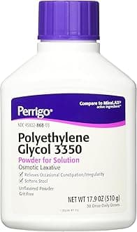 Perrigo Polyethylene Glycol 3350 17.9 Oz (510gm) Powder (Compare to Miralax)