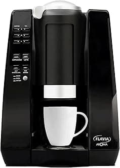 Flavia Small Coffee Brewer : Single Serve, 14.4” x 10.5” x 11.6”, Less counter space. More variety.