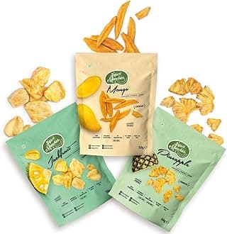 Super Munchies Vacuum Cooked Fruit Mix – Mango, Pineapple, Jackfruit | Vegan, Gluten Free, No Added Sugar, Zero Sodium, No Preservatives, No Trans Fat, Zero MSG, Low Fat (Pack of 6)